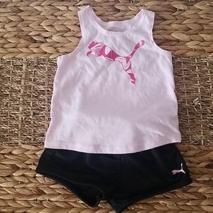 Puma Baby Girl Racerback Tank & Short Set